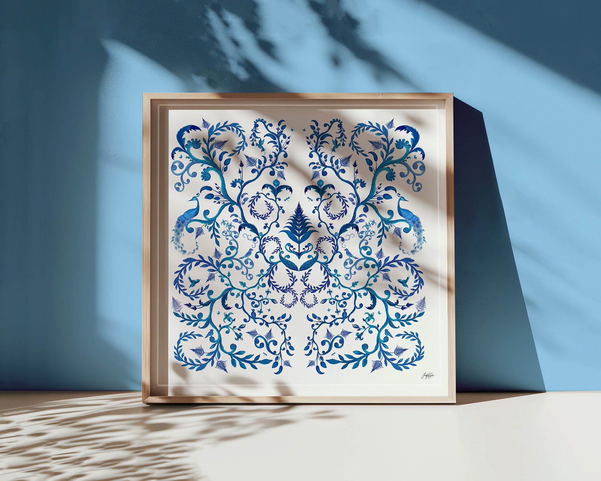 Blue Botanical Gardens ~ Full Composition | Art Print