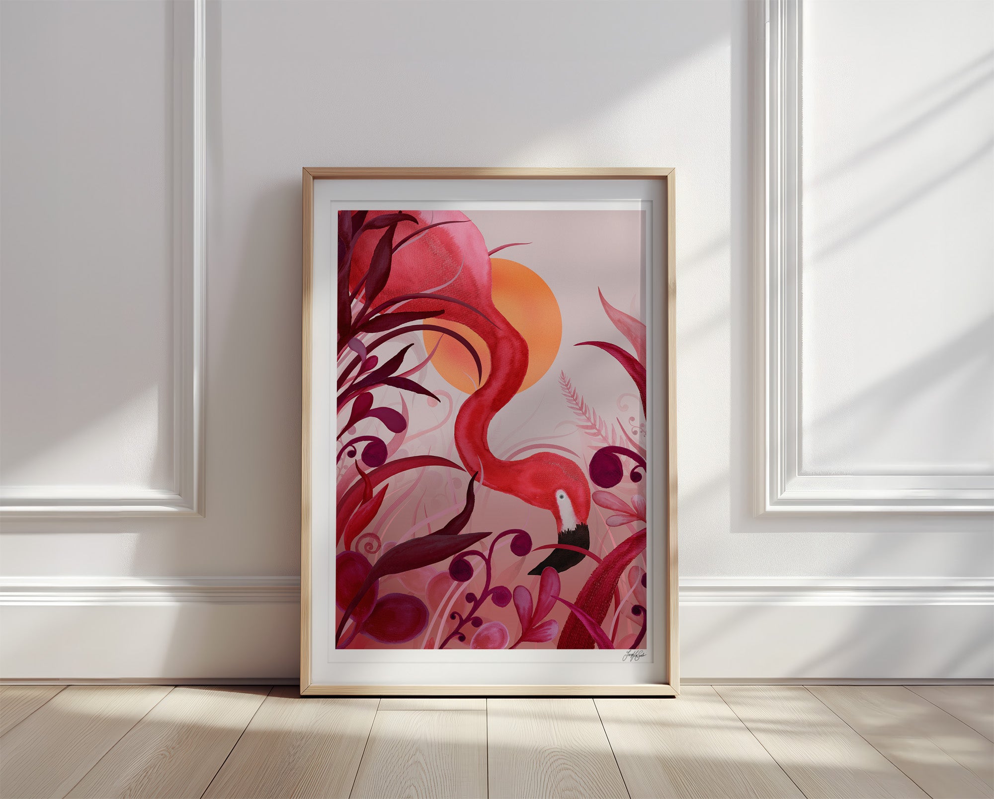 Flamingo Curtsy | Art Print