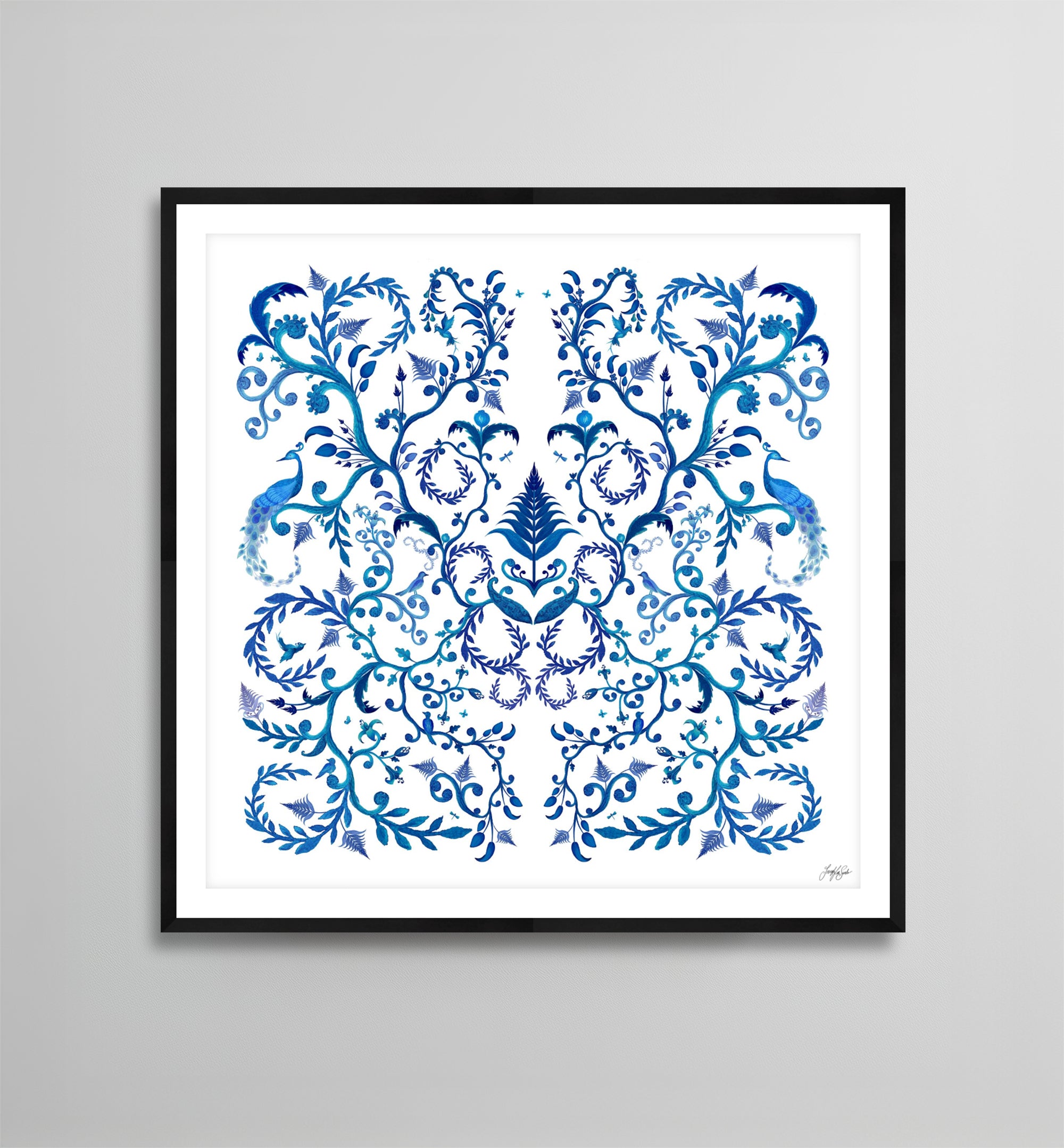 Blue Botanical Gardens ~ Full Composition | Art Print-8