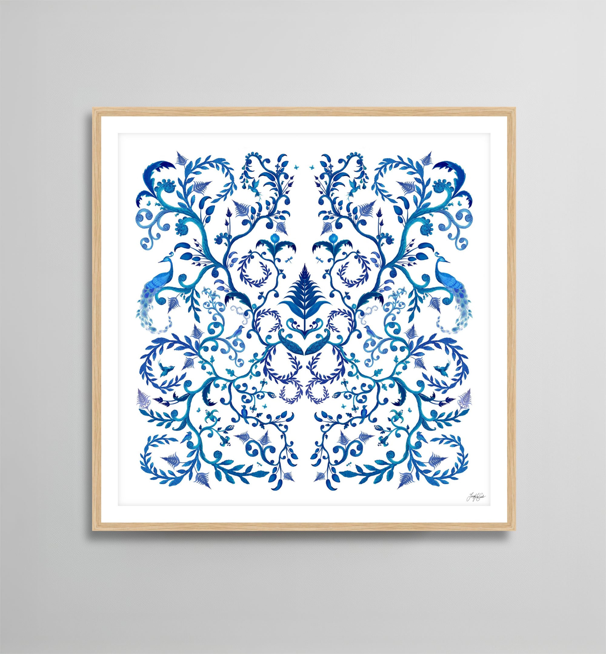 Blue Botanical Gardens ~ Full Composition | Art Print-10