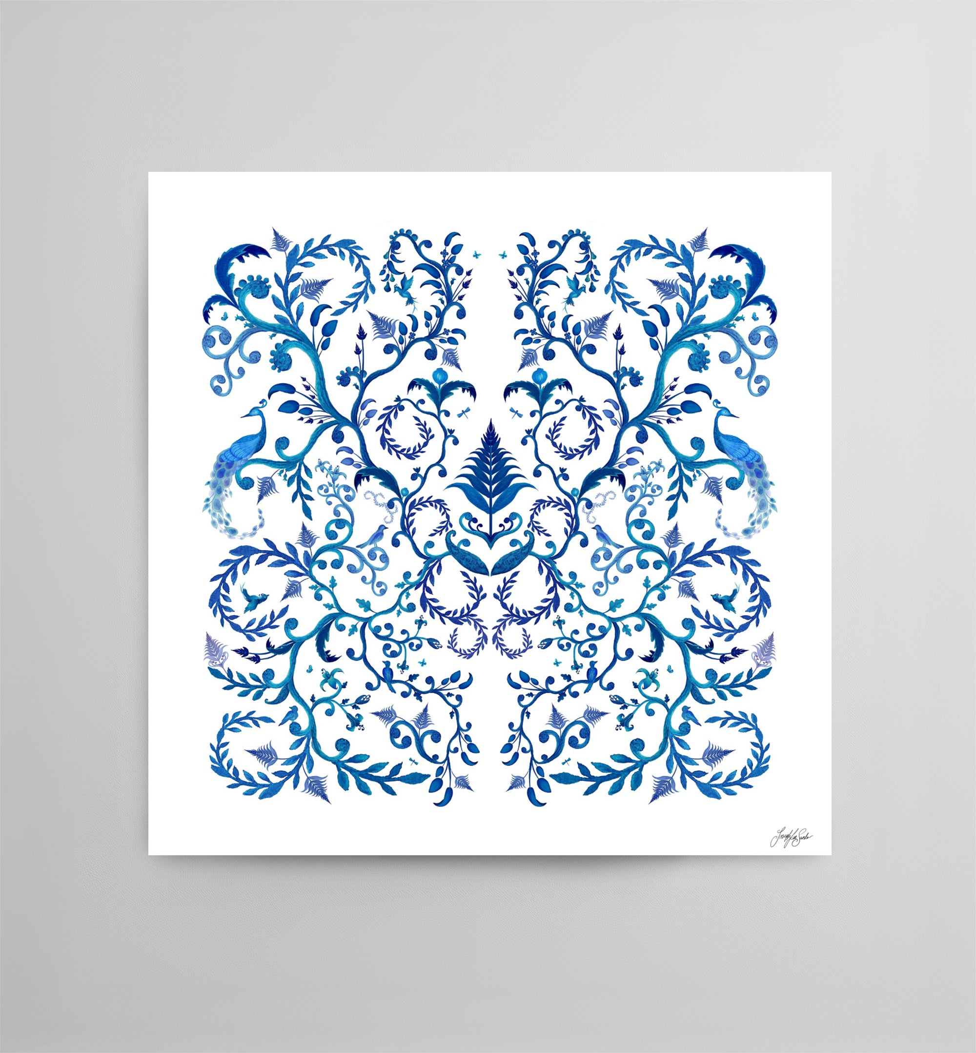 Blue Botanical Gardens ~ Full Composition | Art Print-7