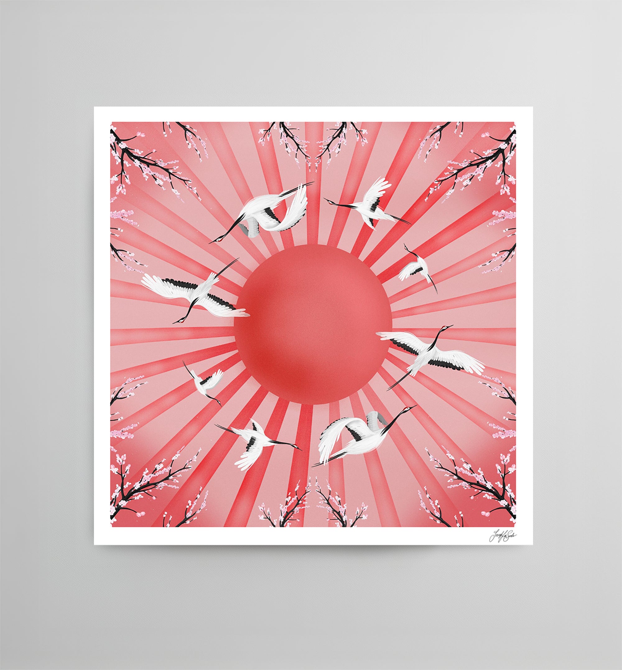 Cherry Blossom Dance | Art Print-2