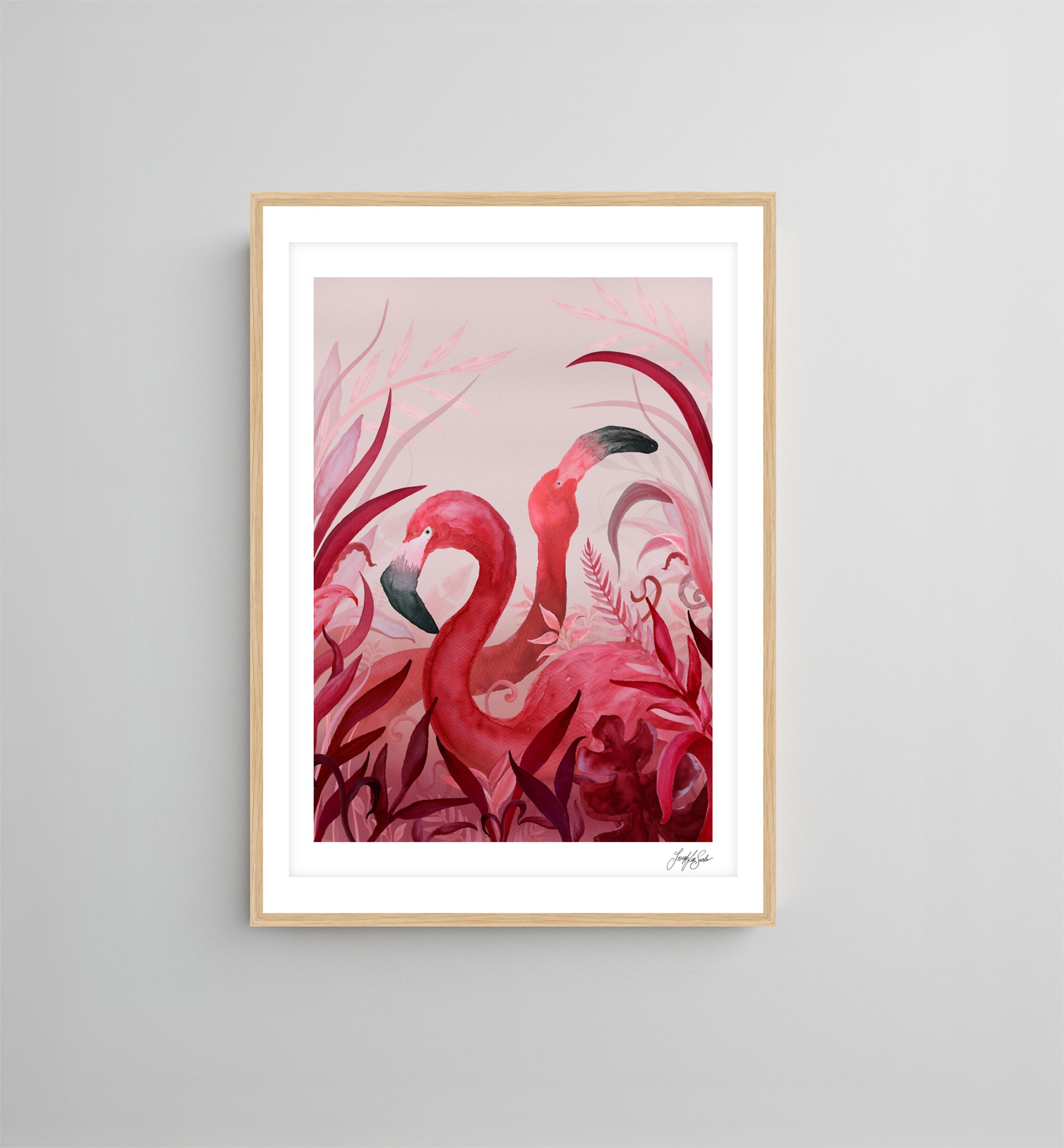 Flamingo Frolic | Art Print-8