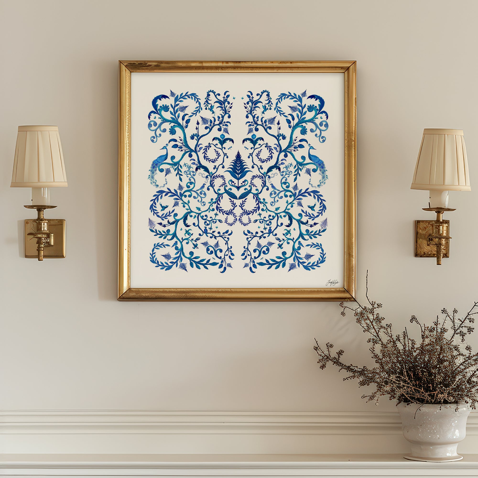 Blue Botanical Gardens ~ Full Composition | Art Print-3