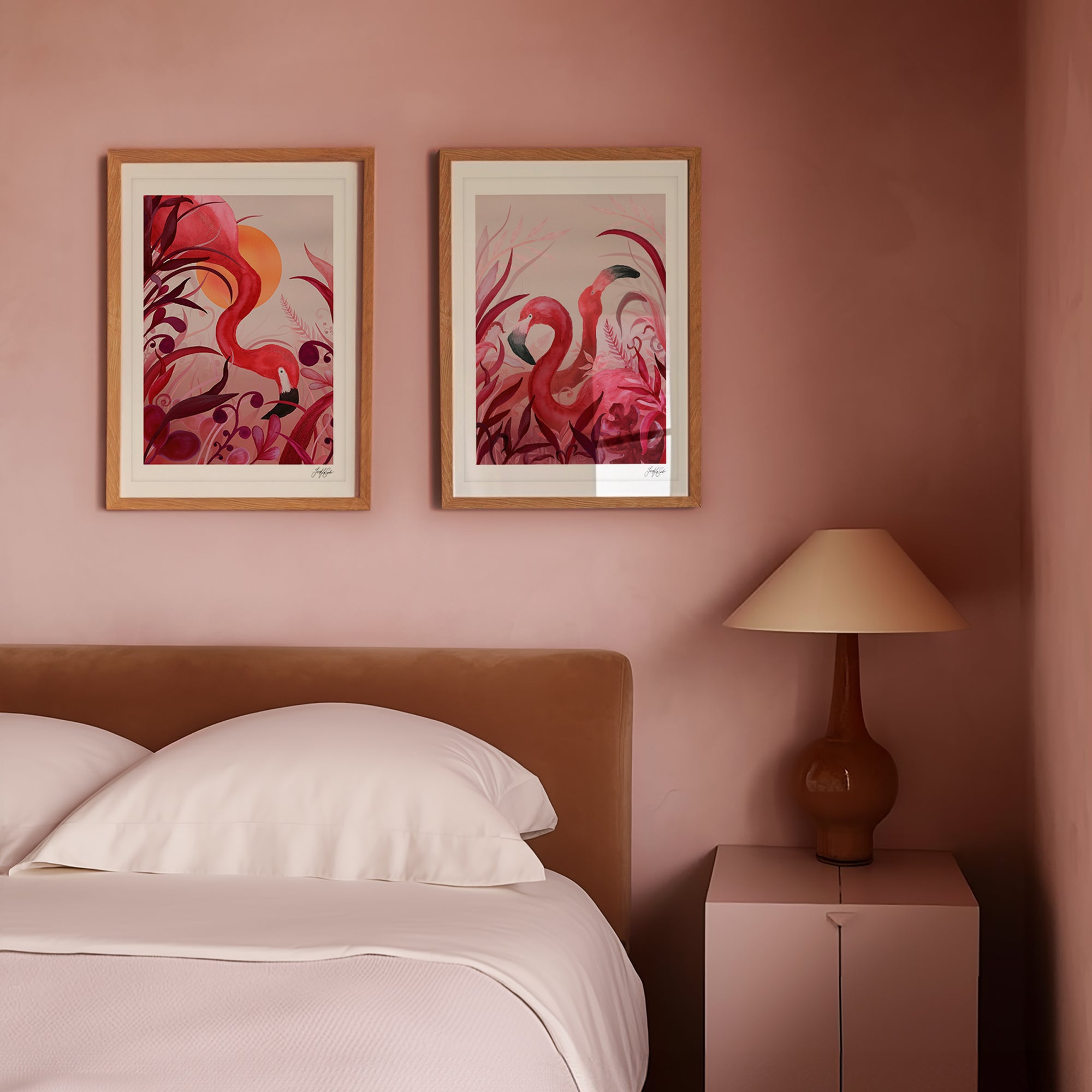 Flamingo Frolic | Art Print-5